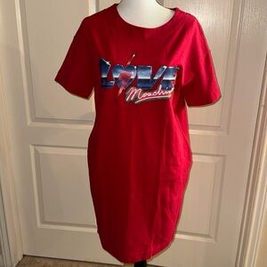 ⭐️ LOVE MOSCHINO Red T-Shirt Dress - Size 6